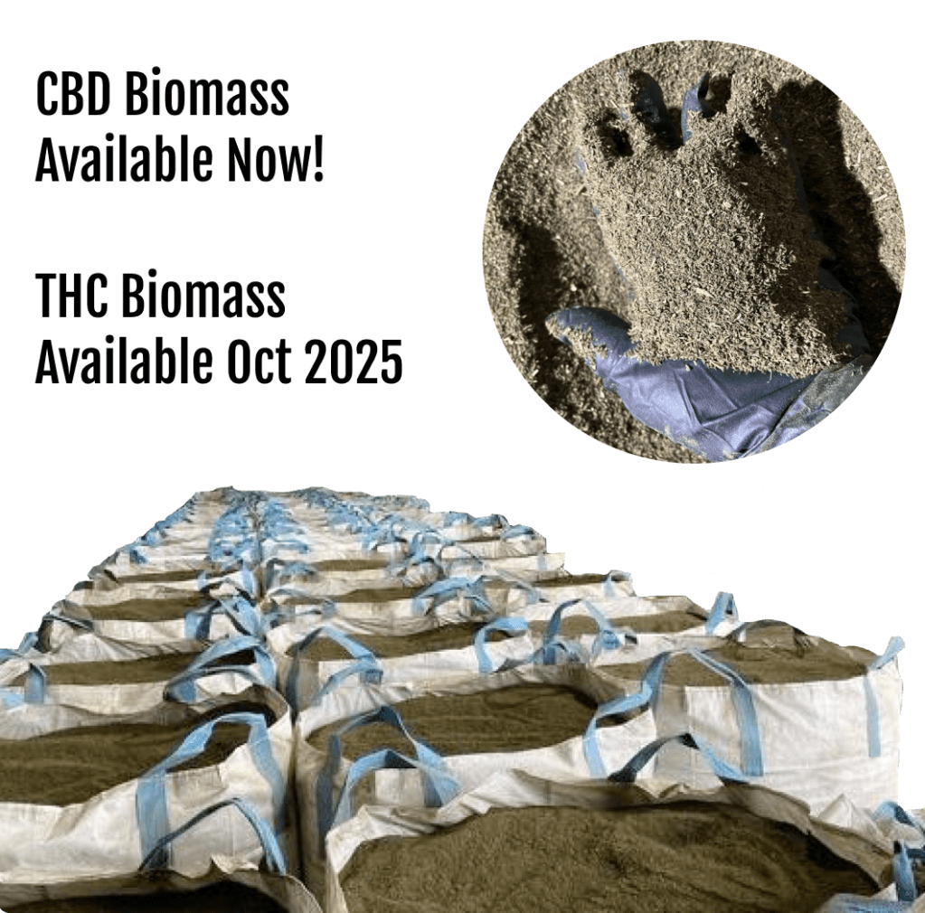 CBD Biomass
Available Now! THC Biomass
Available Oct 2025